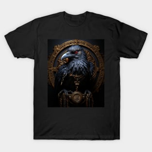 Raven Viking Wisdom Tattoo Art T-Shirt